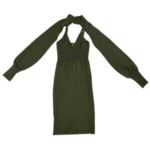 Love Always by FCT Long Sleeve Knit V-Neck Mini Sweater Dress NWT